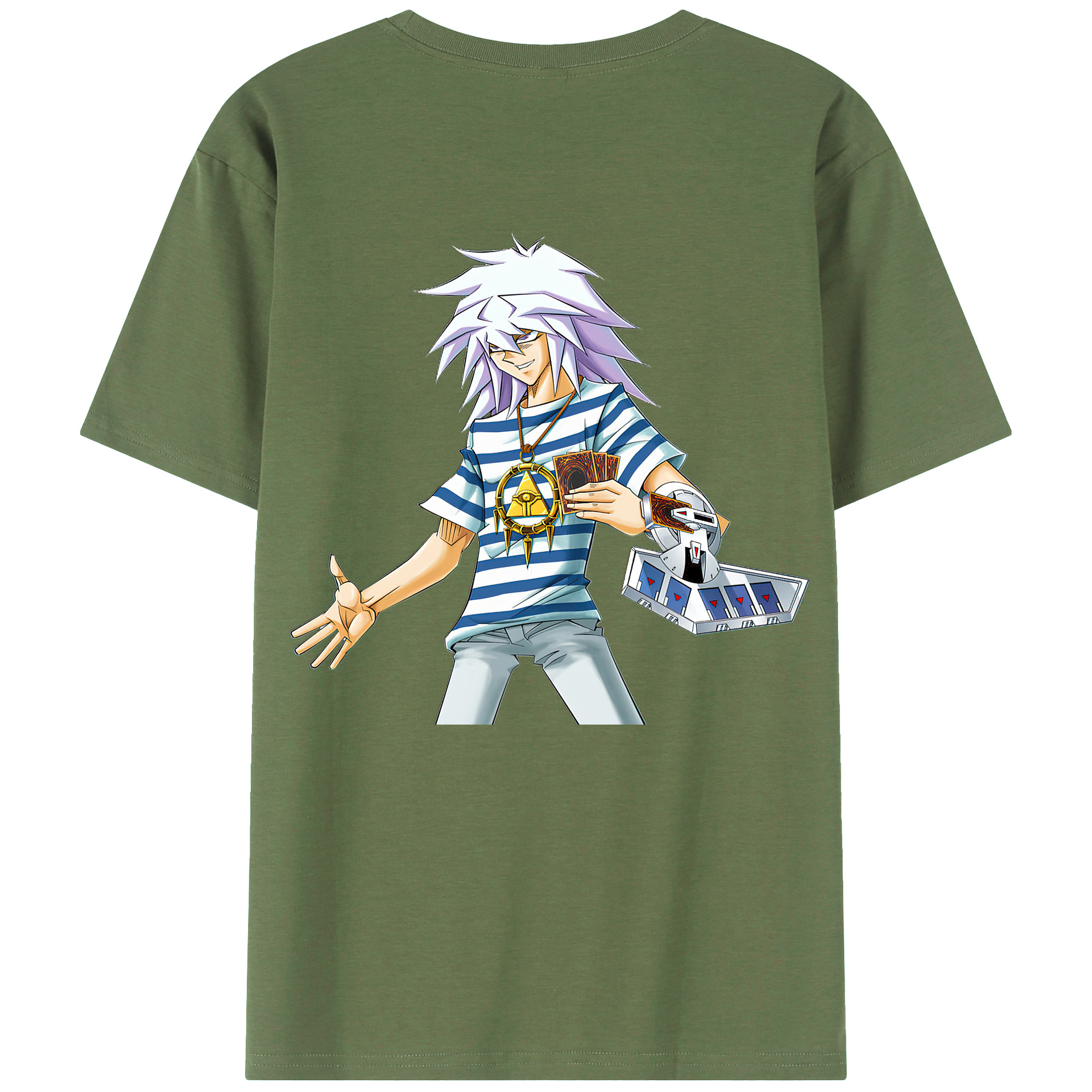 （画像用） 遊☆戯☆王 Yu-Gi-Oh! 綿100％ メンズ半袖Tシャツ（バックプリント） 通気性